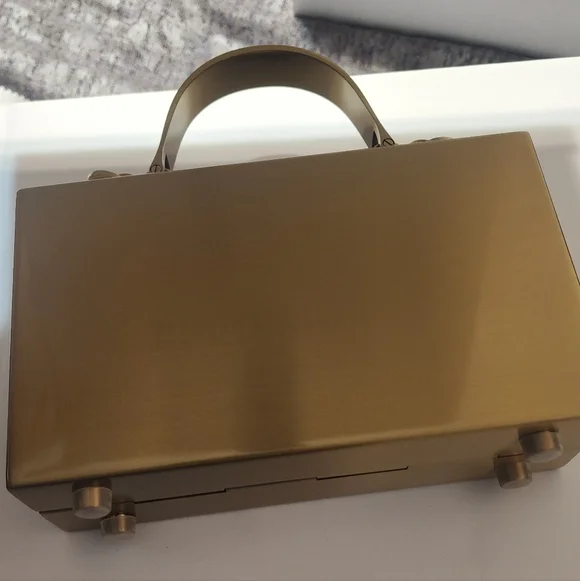 Brandon Blackwood Standard Kendrick Gold Trunk Box Bag - Discontinued Color Crossbody Bags